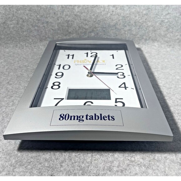 Pravachol Sodium Pharmacist Wall Clock RX Pharmaceutical Date Day Temperature - Picture 2 of 12